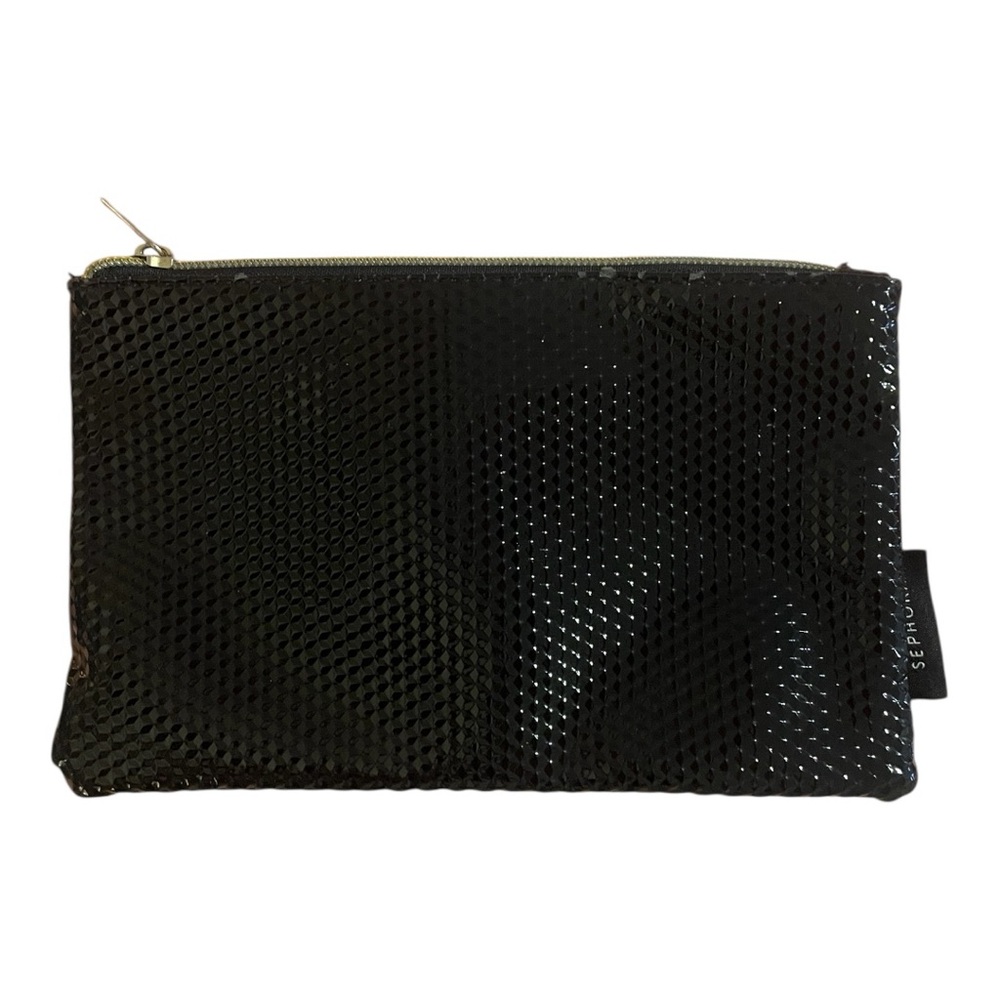 Sephora Textured Black Cosmetic Bag